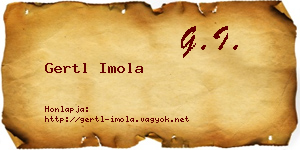 Gertl Imola névjegykártya